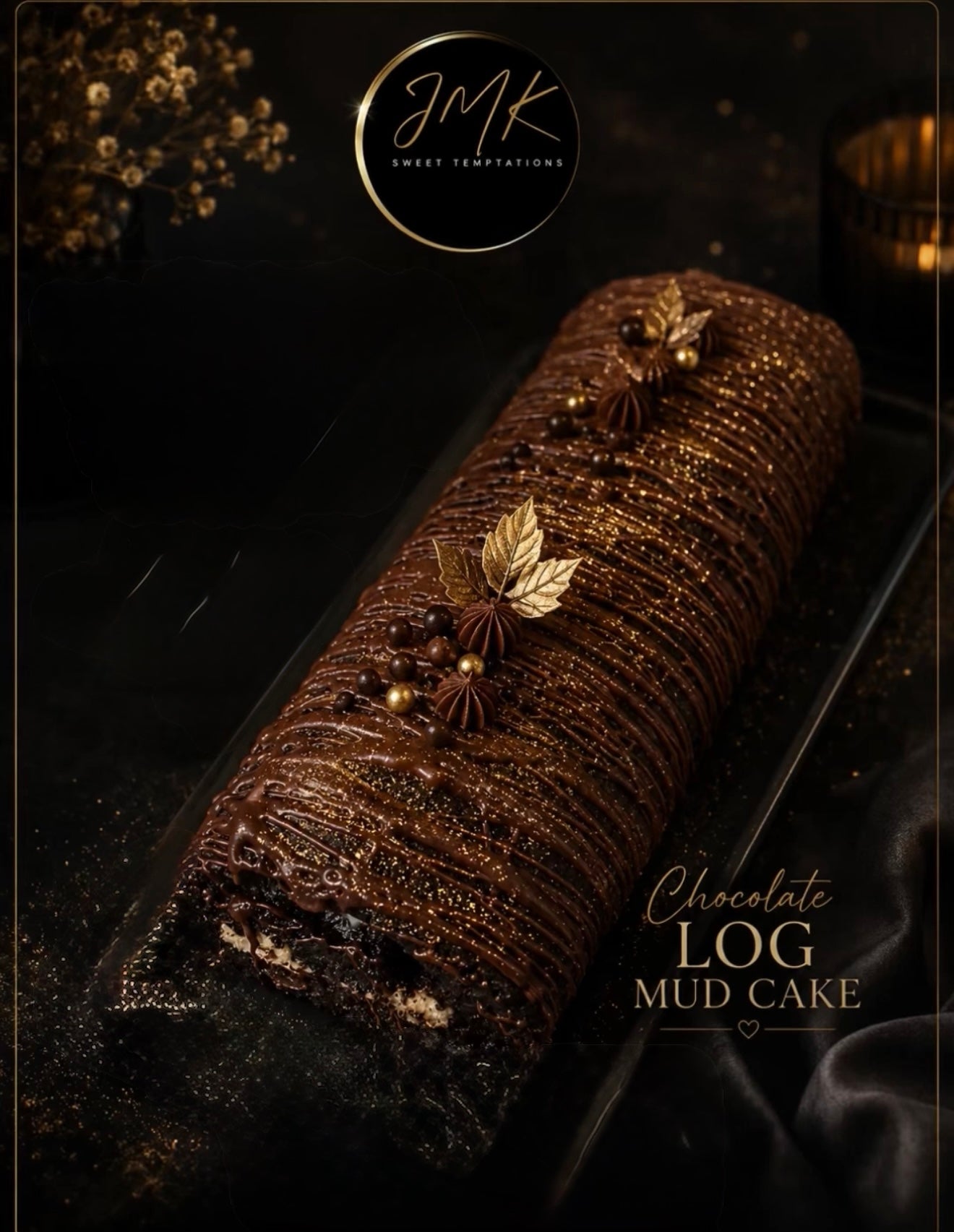 Double Chocolate Log Mud Cake